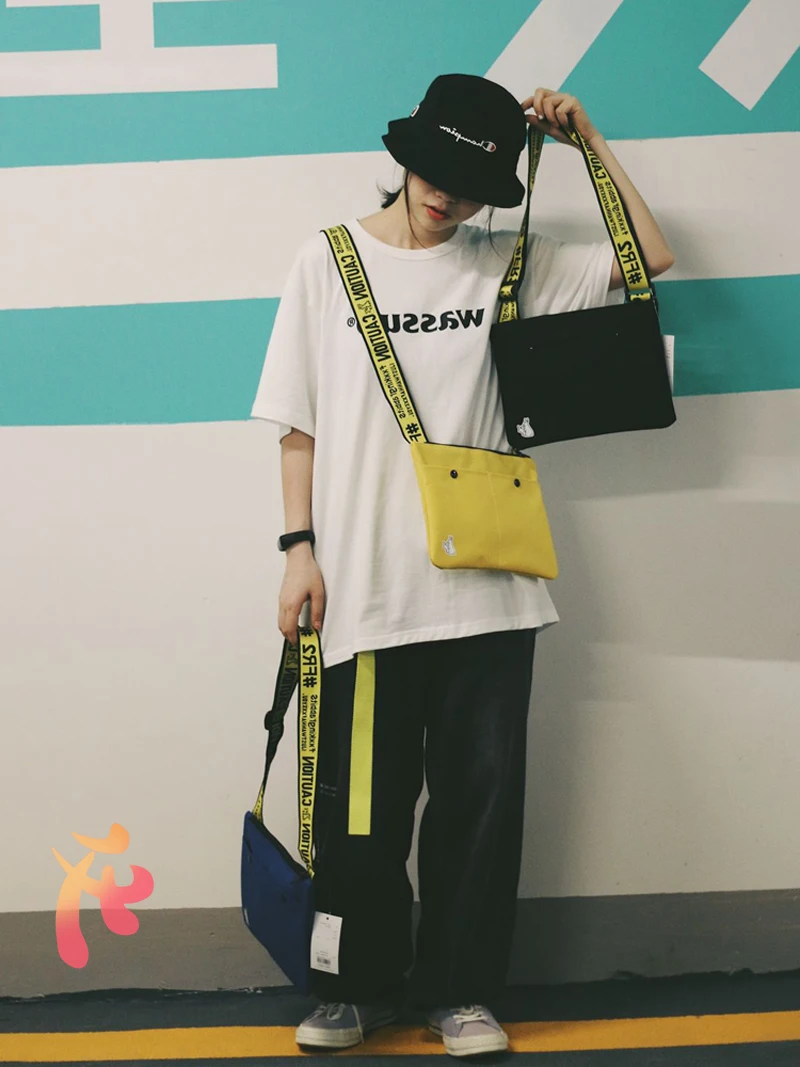 

Рюкзак Bunny # FR2 на одно плечо, маленькая нагрудная сумка Richao, мужская и женская сумка-мессенджер FR2, Модный повседневный рюкзак