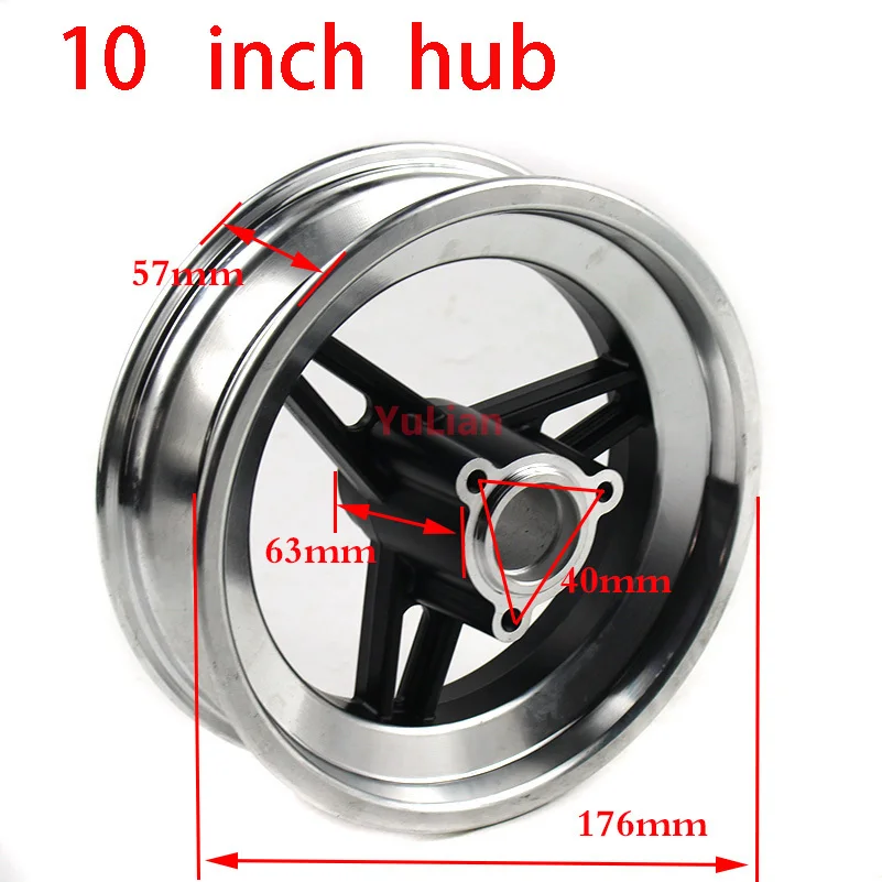 

6.5 Inch Rim 10x2.70-6.5 Vacuum Tire Aluminum Alloy Wheel Hub for Electric Scooter 10 Inch Rim 70/65-6.5 Wheel Hub