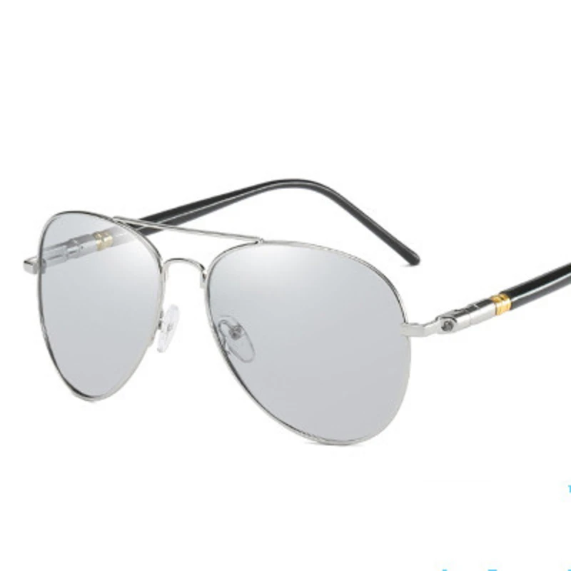 Круглые поляризационные солнцезащитные очки в авиационном стиле мужские