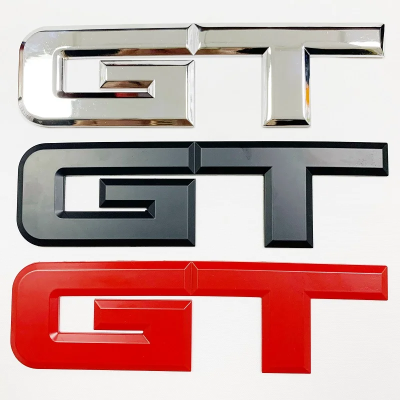 

3d Gt Logo Car Sticker Fashion Car Decor Sticker For Ford Mustang Focus Mk 1 2 3 7 Mondeo Car Styling Black