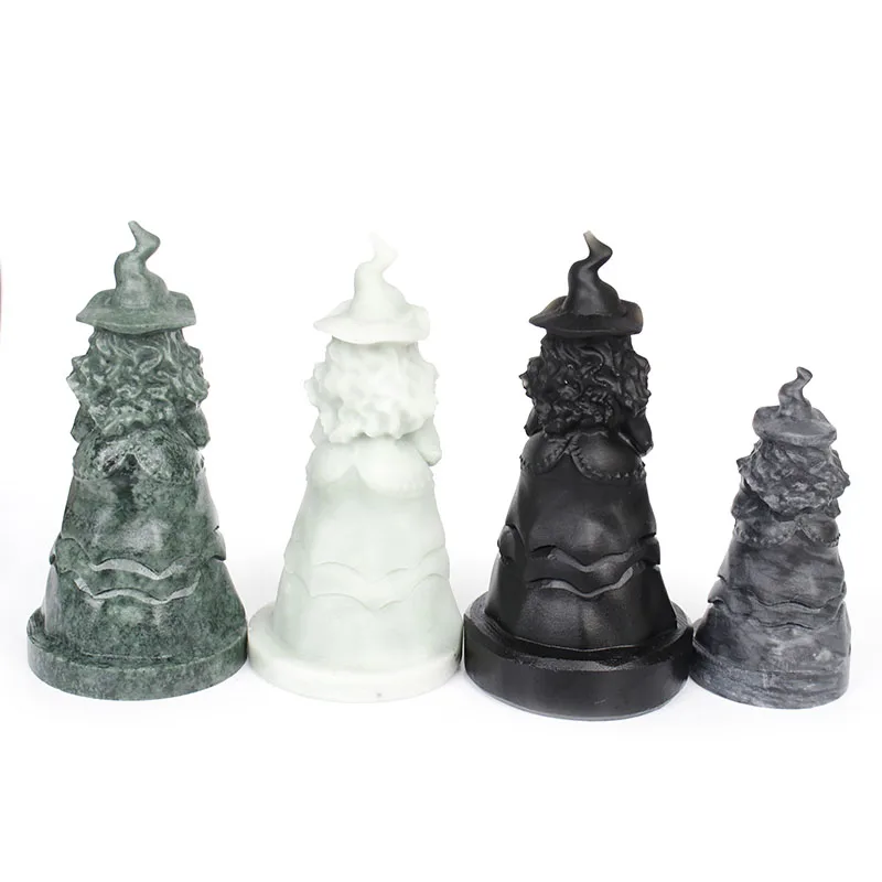 

1 Pcs Many kinds Material Of Natural Crystal Wizard Statue For Halloween Decoration