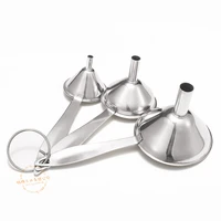 3pcsset small mouth funnels bar wine flask funnel mini stainless steel for filling hip flask narrow mouth bottles