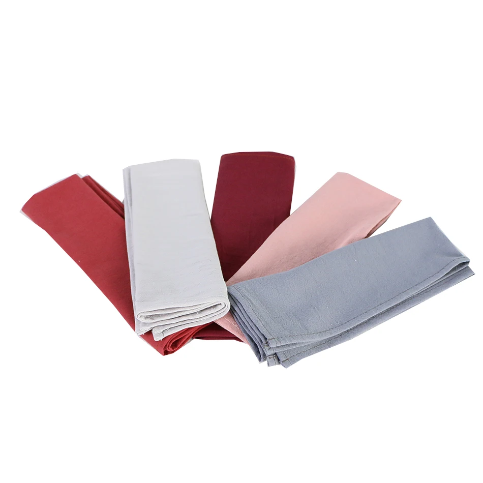 

Set of 8 Table Cloth Napkins with Hemmed Edges 100% Raw Cotton Wrinkles After Washing for Weddings Parties Holiday Dinner