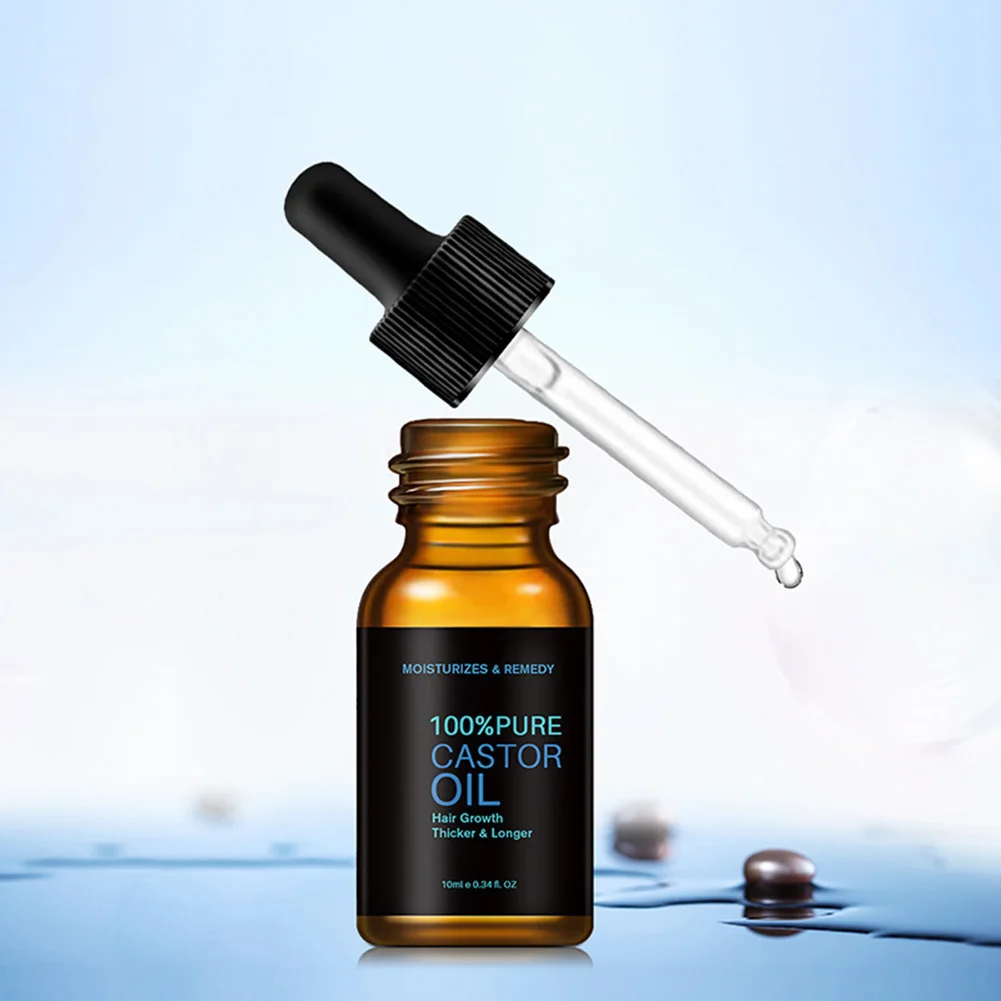 100% касторовое масло для ресниц питательное эфирное с кистью стимулирует рост
