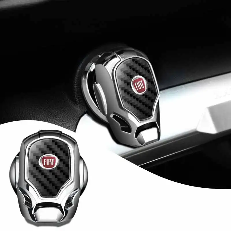 

1pcs Car Badge Engine Start Push Button Cover for Fiat 500 Punto Panda Stilo Bravo Grande Ducato 500X Doblo Cronos Talento