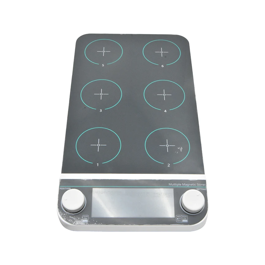MMS6pro Multi-Position Magnetic Stirrer 1500rpm 6*500ml Electric Laboratory LCD Digital Display Mixer | Инструменты