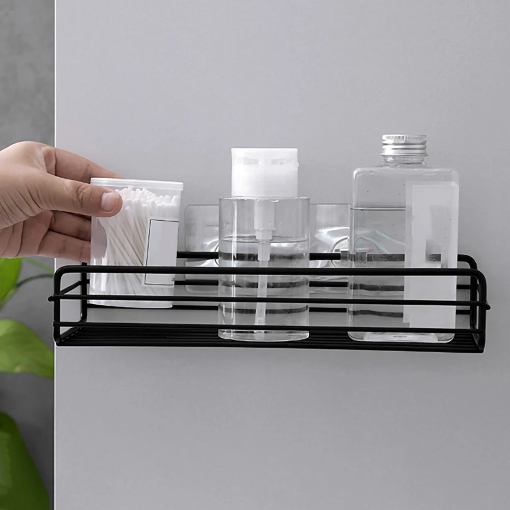

Punch Free Bathroom Shelf Bathroom Organizer Storage Rack Organizer Shower Wall Shelf Basket Bathroom Accessories