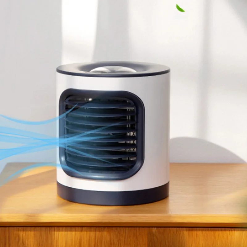 

Air Conditioning Fan Home Purify Silent Office Desktop 4000MAh Rechargeable Projection Night Light Cooler Fans