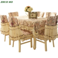 lace fabric rectangular table cover party wedding decoration table cloth kitchen accessories chair covers home decoration