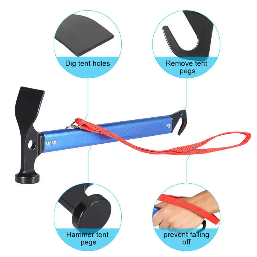 Колышек для палатки Съемник молоток кемпинга на открытом воздухе