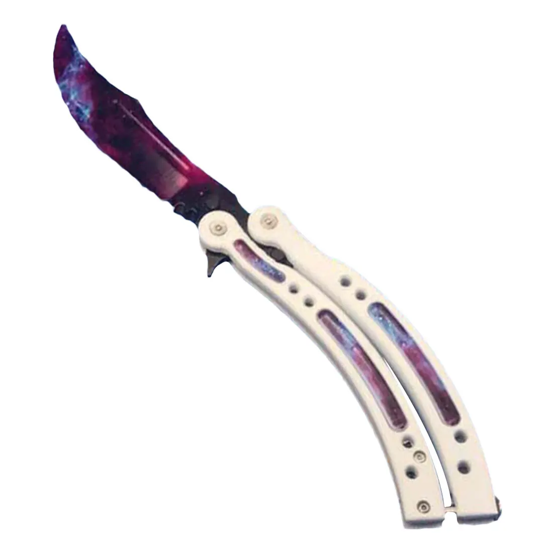 

Cs Go Butterfly In Knife Trainer Stainless Steel Practice Karambit Knives Folding Knife No Edge Dull Blade practice foldingKnife