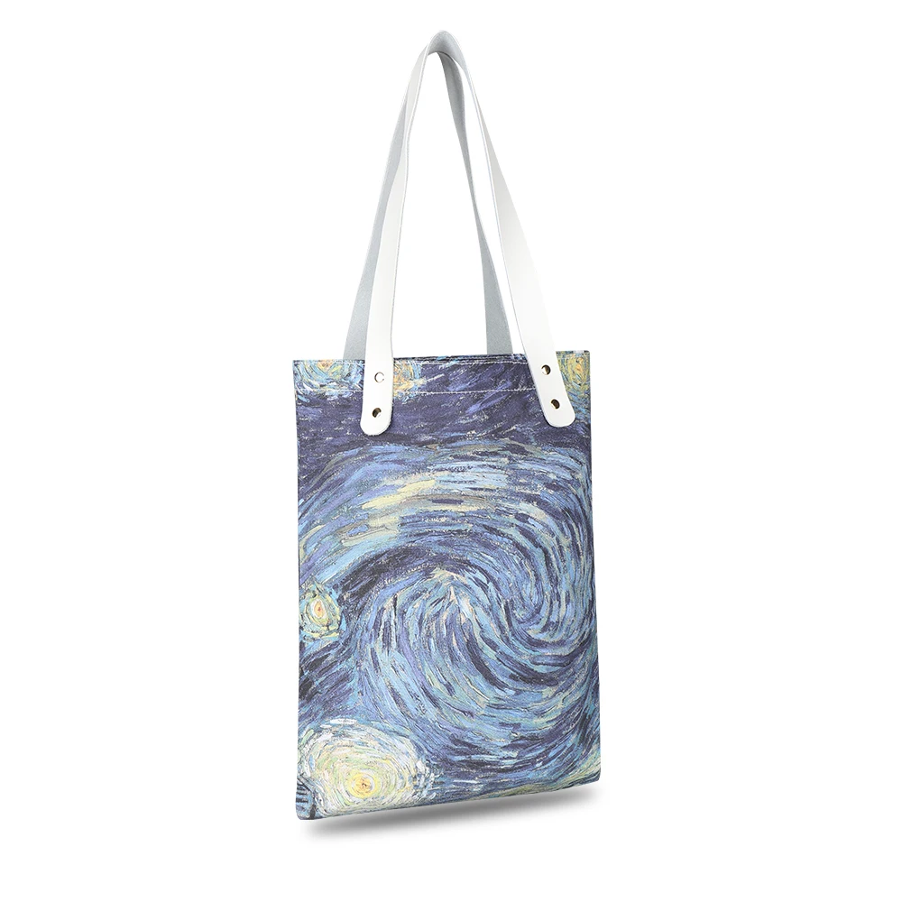 Кожаная Холщовая Сумка добавьте свой логотип печать оригинальный дизайн Белая