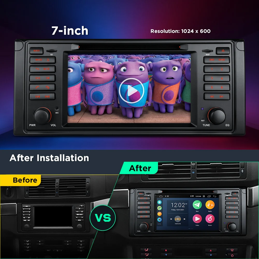 Автомобильный DVD-плеер XTRONS плеер с экраном 7 дюймов на Android 10 0 для BMW E39 M5 1999 2000 2001 2002