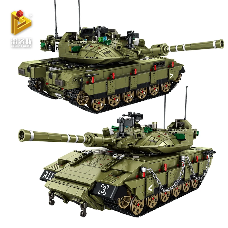 PANLOS 1730 штук военный WW2 Израиль MK4 главный боевой танк модель солдат Строительные