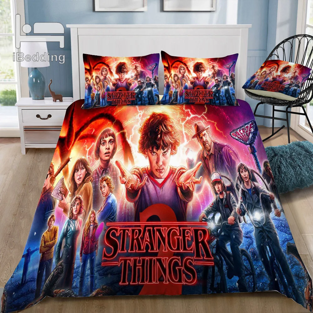 Новый фильм странные вещи 3D постельные принадлежности набор печатных