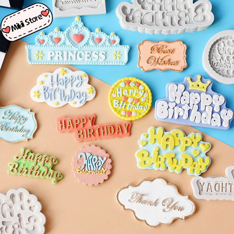 3D Силиконовая буквенно-Цифровая форма на день рождения замороженный шоколад