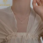 Женское ожерелье с подвеской в виде сердца, с круглым номером