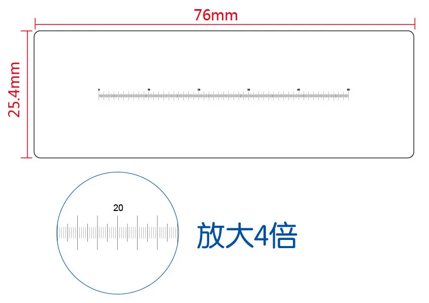 

Round Corner R Corner Radius Point Line Gauge Area Measurement Film Ruler Calibration Slide Transparent PET Stain Card