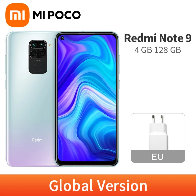 Глобальная версия Xiaomi Redmi Note 9 128 Гб ROM 4 RAM смартфон 5020 мА/ч 48MP Quad Camera MTK Helio G85