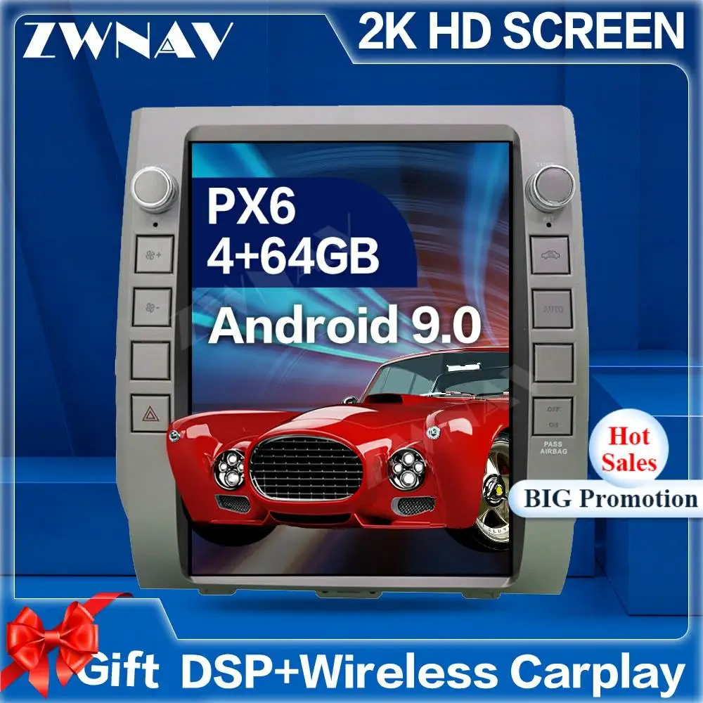 

Tesla Style Screen Android 9.0 Car Multimedia Player For Toyota Tundra 2014-2018 car GPS Navigation Audio Radio stereo head unit
