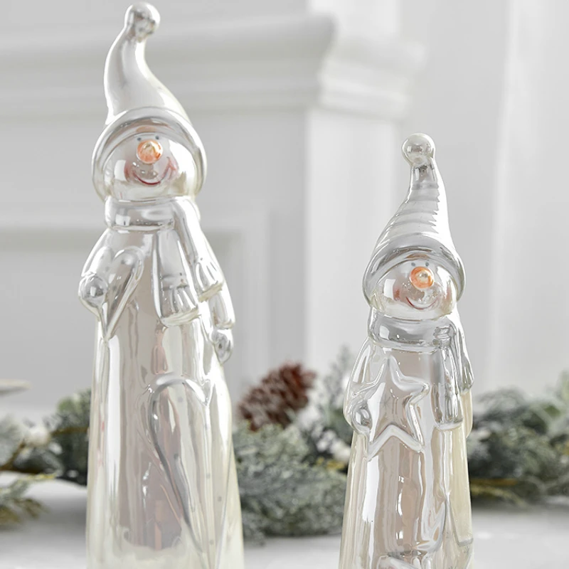 Скандинавские перламутровые фотообои со снеговиком украшение для рабочего