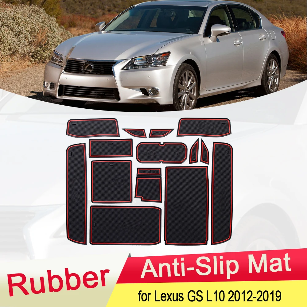 Для Lexus GS250 GS300 GS350 GS450h 2012 ~ 2019 резиновый противоскользящий коврик для двери Groove