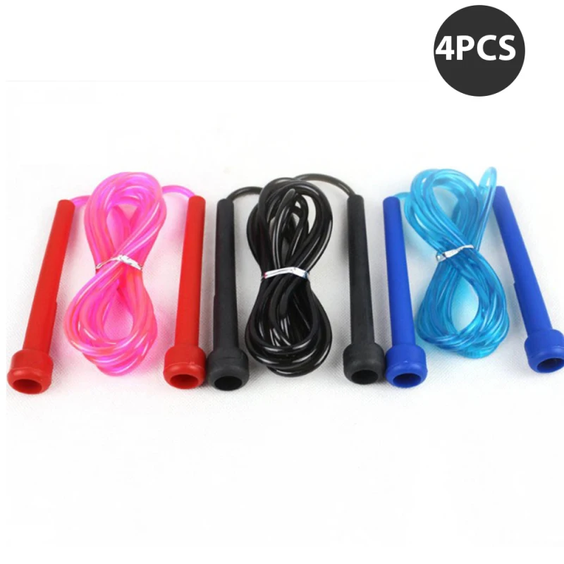 

4PCS 2.8 Meters Rubber Jump Rope Adjustable Adult Children Sports Skipping Rope Training Speed Skipping Rope Workout Equipments