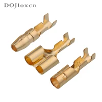 2050100200500 pcs round tinned copper crimp golden terminal male female wiring connector socket dj211 4a dj222 4a