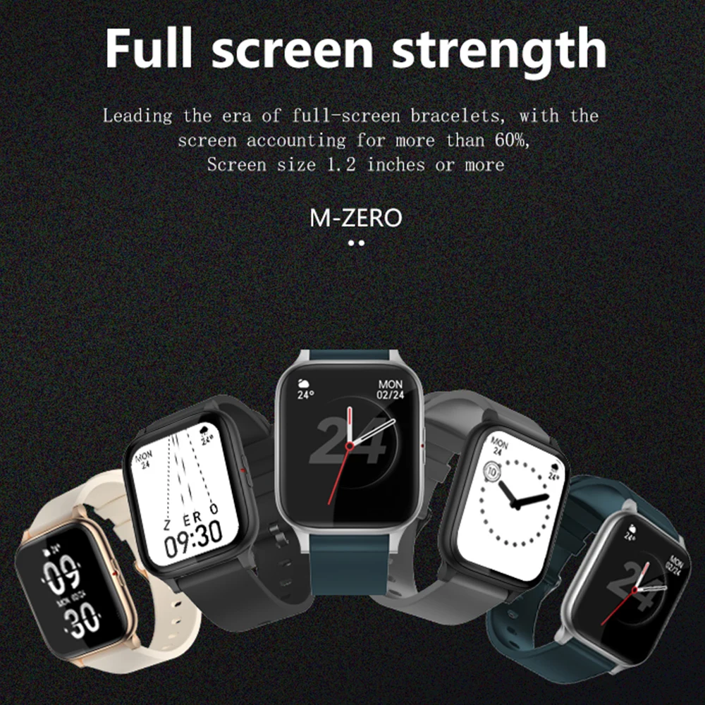 TORNTISC Zero Smart Watch 2021 Мужчины Женщины Full Touch IP67 Водонепроницаемые умные часы