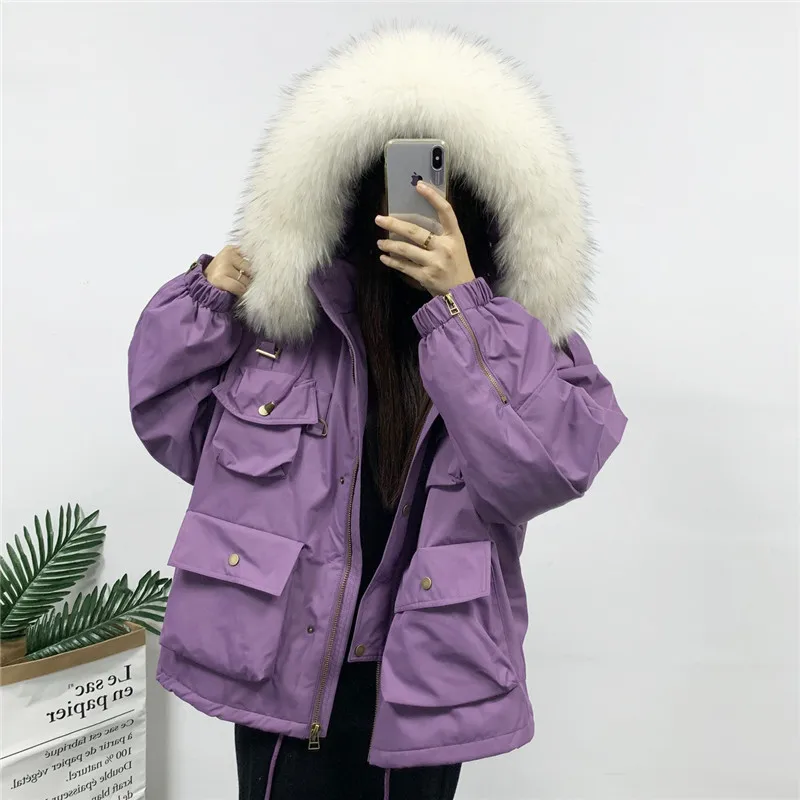 New Brand Design 2020 Winter Thick Warm Jacket Coats Ladies Drawsting Loose Short Parka Solid Pockets Women Down | Женская одежда
