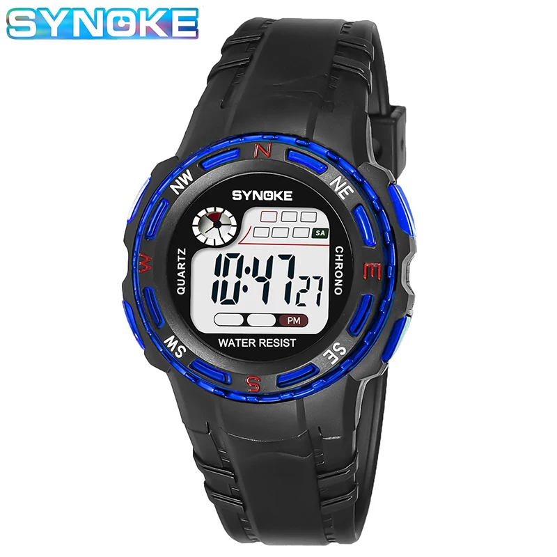 

SYNOKE 2020 New Children's Waterproof Digital Watches Luminous Alarm Sport Watch For Kids Running Clock Lapset Katsovat Relogio