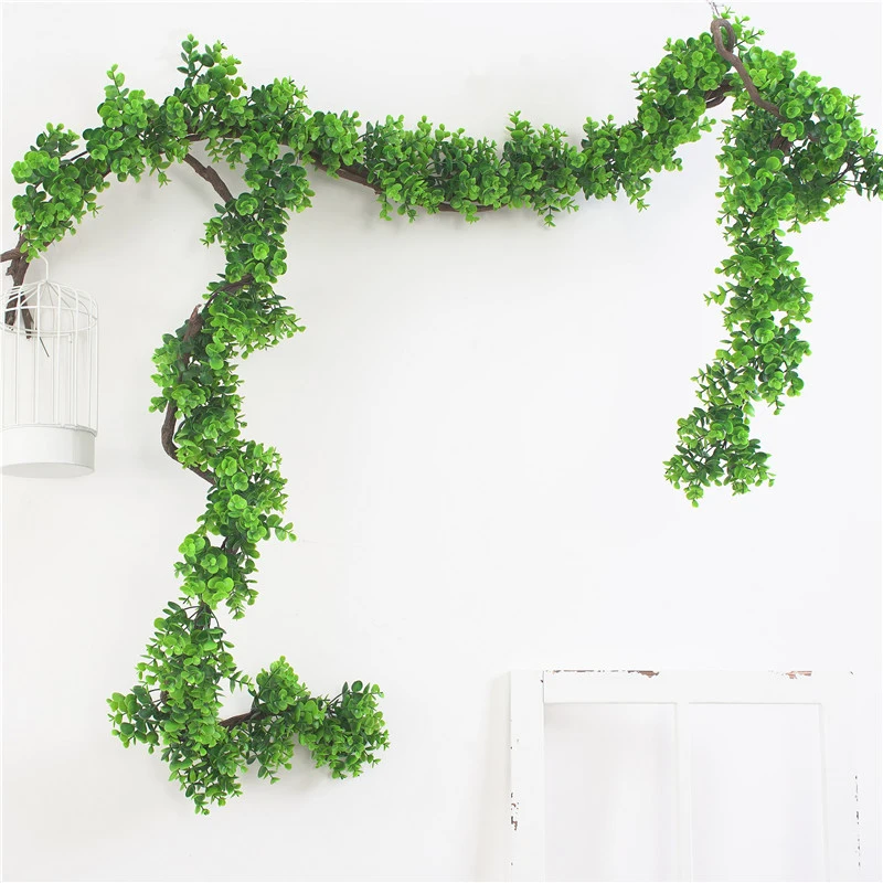 190cm Simulation Leaf Vine Plastic Rattan Plant For Wedding Flower Decoration | Дом и сад