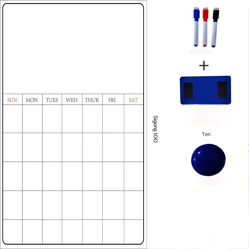 Магнитная доска A3 белая магнит на холодильник гибкая ежедневная календарь