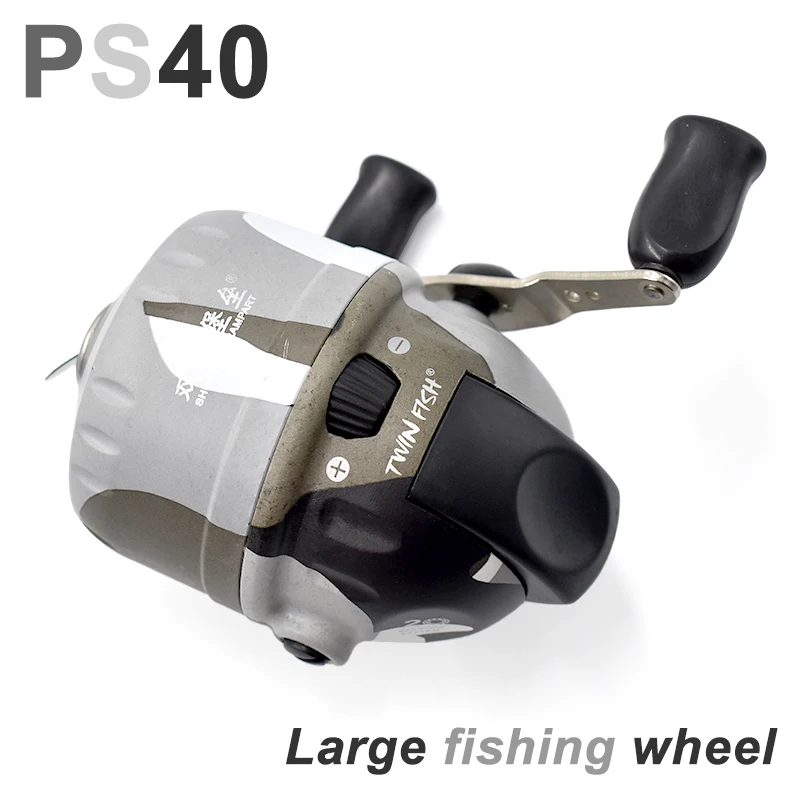 

Большая Рыболовная катушка PS40 с пластиковым корпусом и металлическим сердечником для рыбалки и стрельбы, двухцелевое колесо, соотношение с...