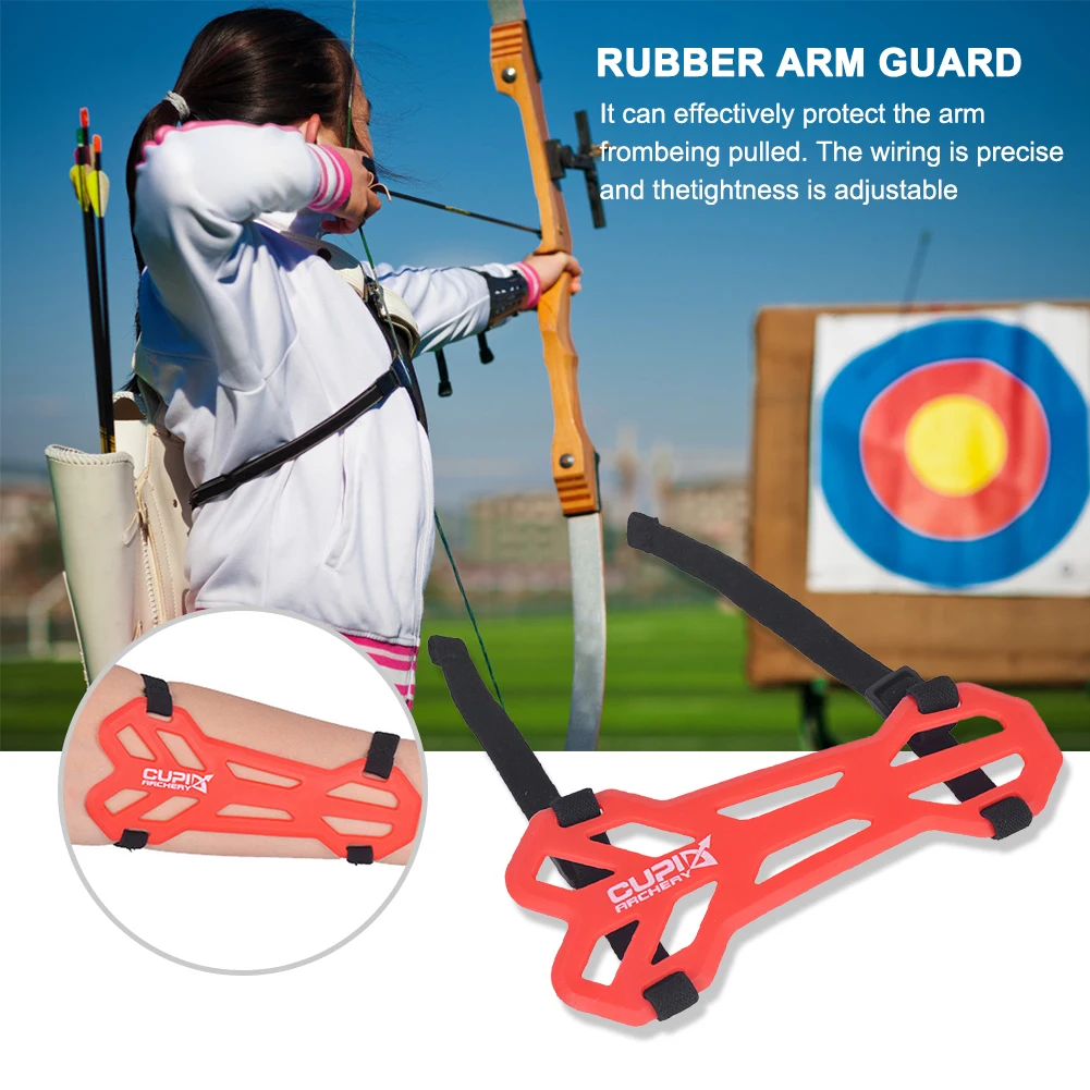 

Portable Soft Rubber Strap Adjustable Elastic Target Forearm Protector Outdoor Training Forearm Protective Sleeve