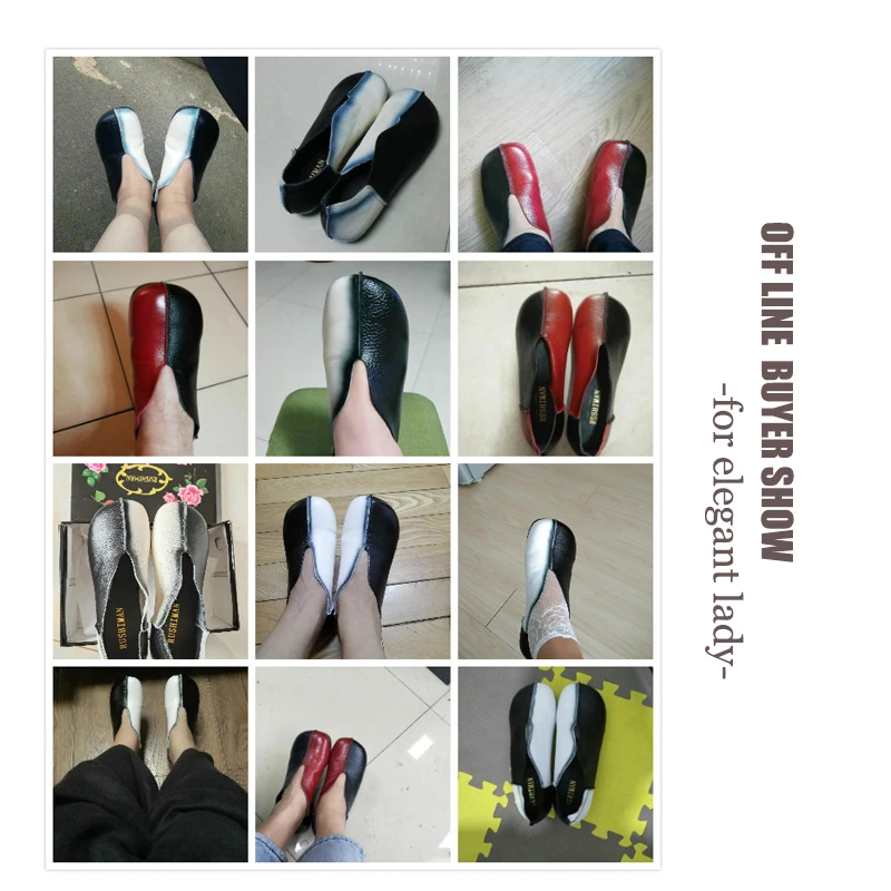 Luxury Designer Handmade Vintage Flats Women's Loafers Summer Genuine Leather Driving Shoes For Women Two Tone Moccasins Ladies