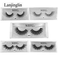 natural 1 pairs mink lashes false eyelashes fluffy thick long cosmetic tools makeup extension 3d mink lashes faux cilios