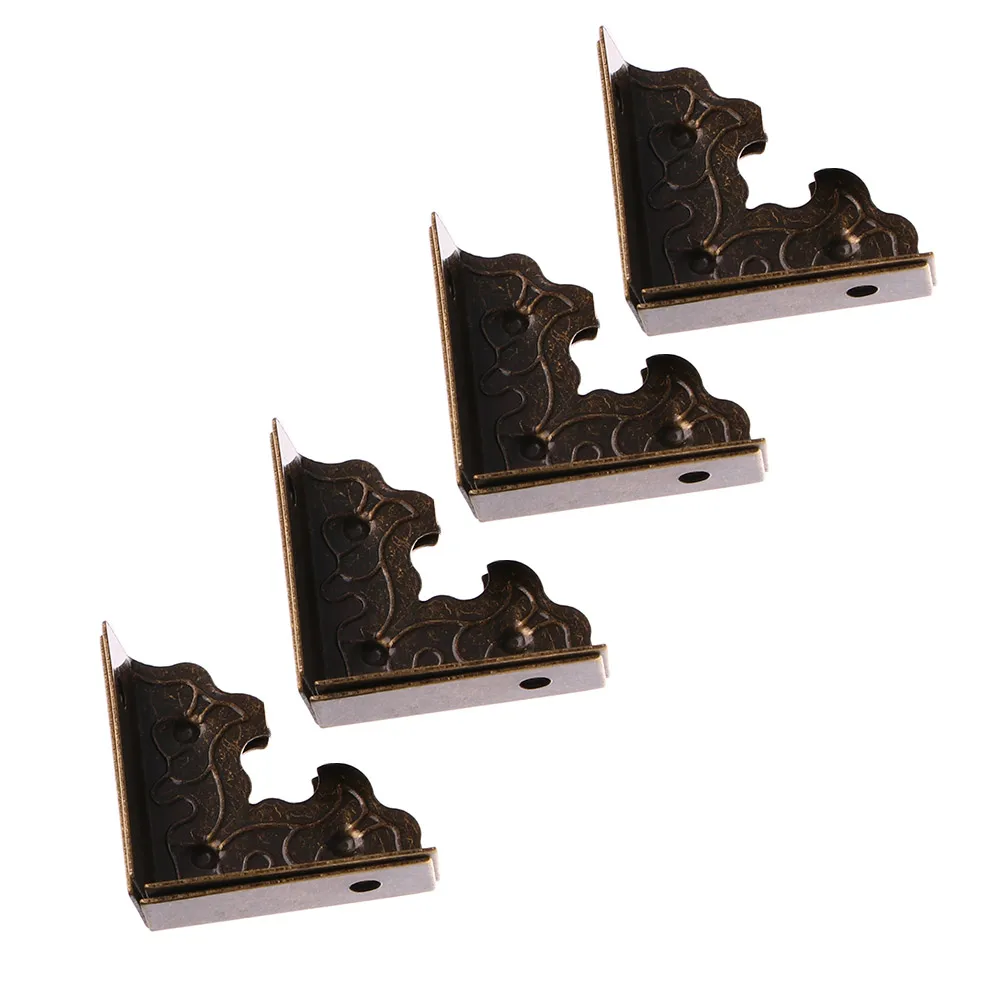 10 шт Винтажный стиль коробка ювелирных изделий угловые кронштейны Деревянный