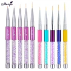 Кисть Monja для дизайна ногтей, стразы, ручка для наращивания акрилового УФ-геля