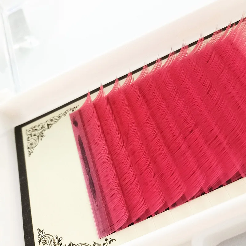 Накладные ресницы GLAMLASH из искусственной норки Премиум зеленые и красные