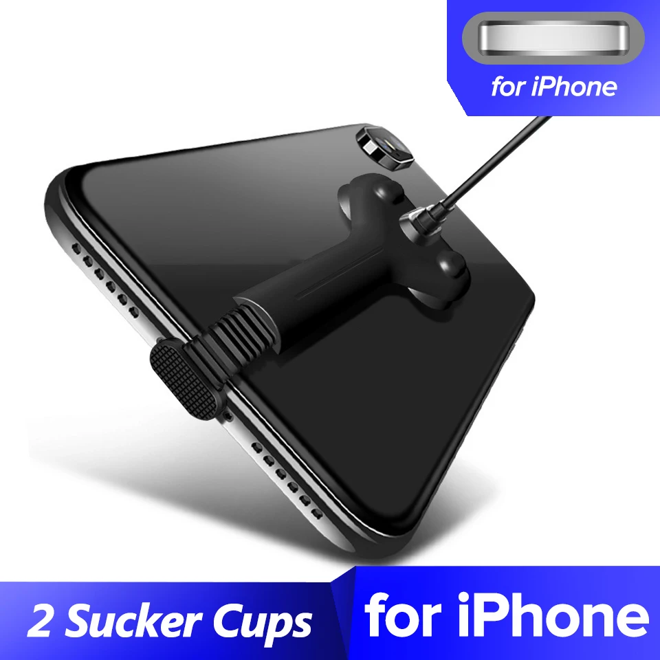 for iPhone Black 1 м 2 м 2.4A USB кабель для быстрой зарядки type C 180 градусов игровой шнур для samsung S10 S9 S8 мобильный телефон игровой провод для Xiaomi huawei - Цвет: for iPhone Black