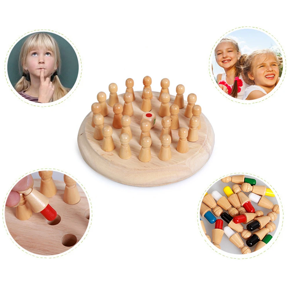 

Kids Party Game Wooden Memory Match Stick Chess Game Fun Block Board Game Educational Color Cognitive Ability Toy For Children