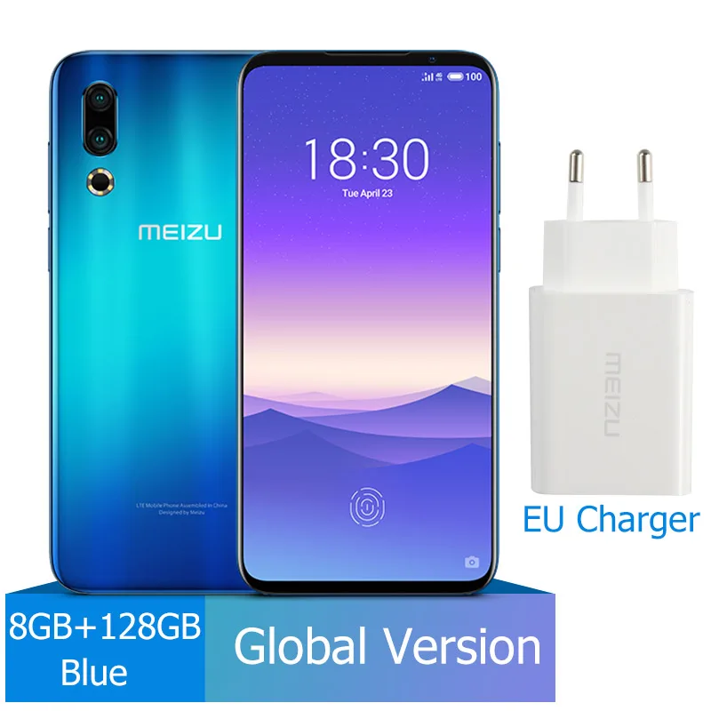 16s 8GB128G Blue Meizu 16 s, 8 ГБ, 128 ГБ, глобальная версия, 16 s, Смартфон Snapdragon 855, четыре ядра, 6,15 дюймов, 48 МП, AI, двойная камера, мобильный телефон, NFC - Цвет: 16s 8GB128G Blue