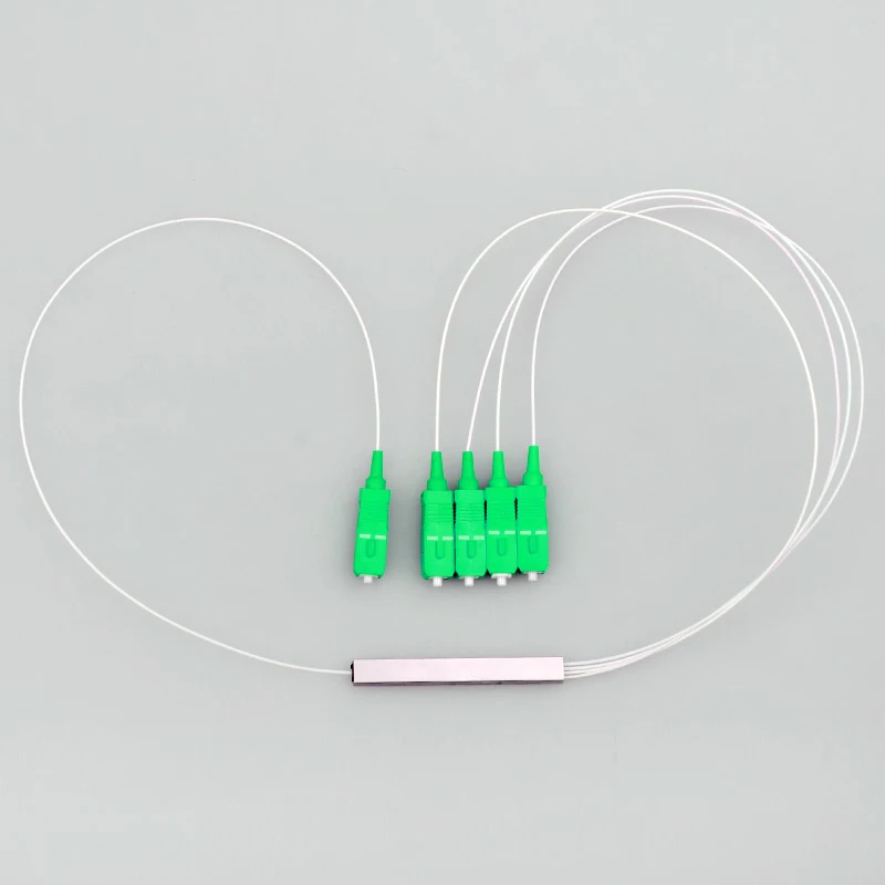

Steel Tube 0.9mm1x8 Differential Mini Blockless SC/APC Connector Fiber Optic PLC Splitter Wire harness NEW