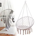 Подвесное кресло-гамак, комплект тяжелых подвесных принадлежностей, комнатные качели макраме для спальни