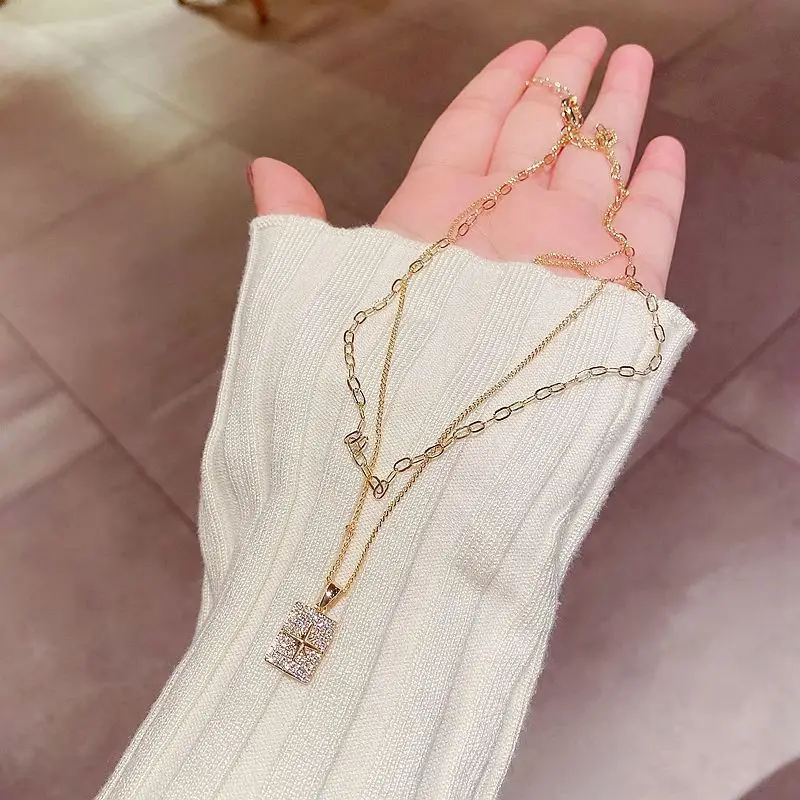 SIPENGJEL модное Двухслойное ожерелье с кулоном в виде звезды панковские