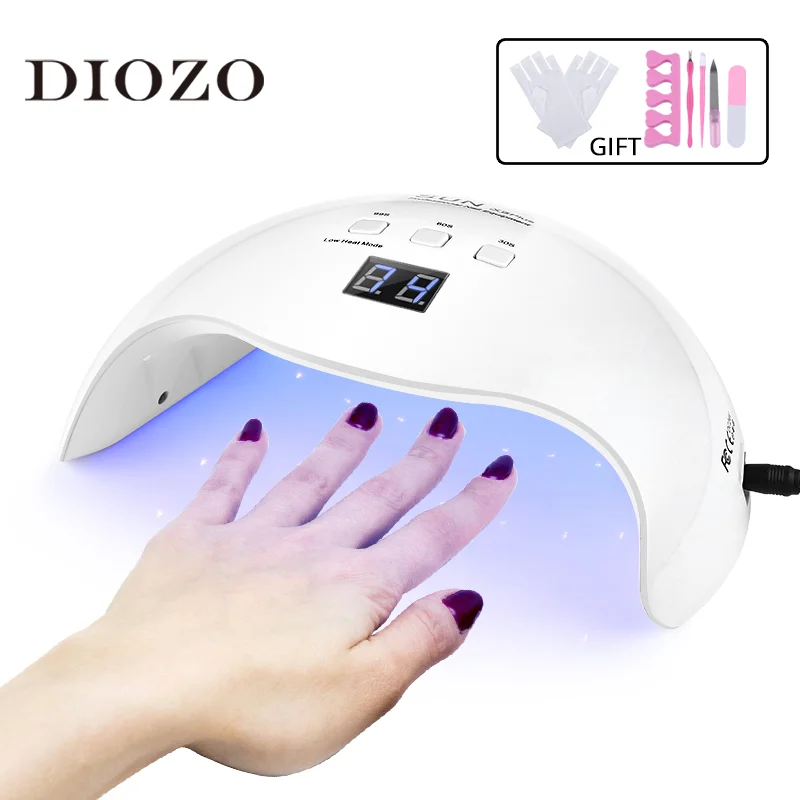 DIOZO SUN X9plus 48 Вт/54 Вт Светодиодная УФ лампа маникюрный набор для ногтей подарок