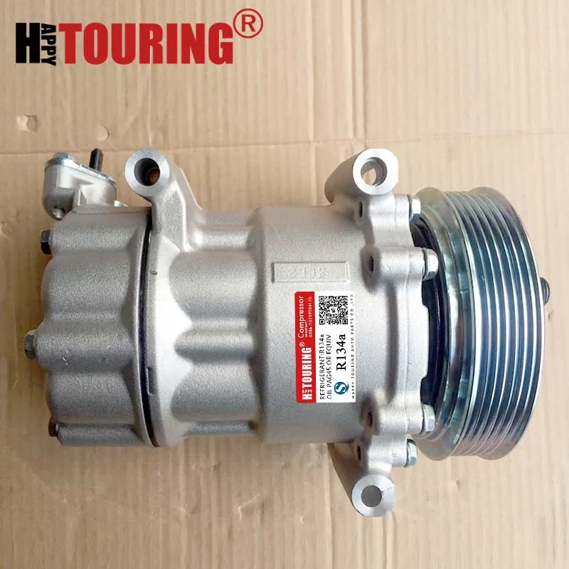 Компрессор A/C sanden sd6v12 1449 1450 9671456680 9655191680 для Peugeot 206 307 Citroen Fiat компрессор |