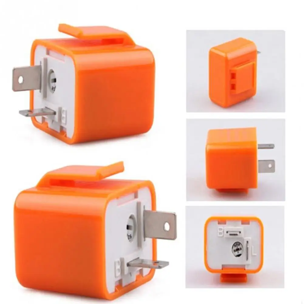 

42W DC12V FM Portable Motorcycle 2 Pins Turn Signal Light Flasher Automotive waterproof Relay Flash Relay plastic metal