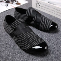 casual men doug shoes breathable loafers fashion cloth male footwear low heel stripe mans shoes spring autumn gentleman shoes